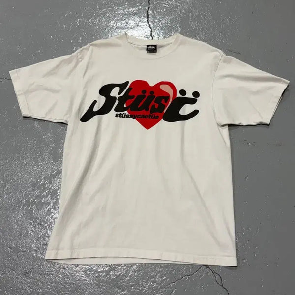 [BUNJANG] Stussy x CPFM White Short Sleeve T-Shirt XL / 스투시X CPFM(Cactus Plant Flea Market) 반팔