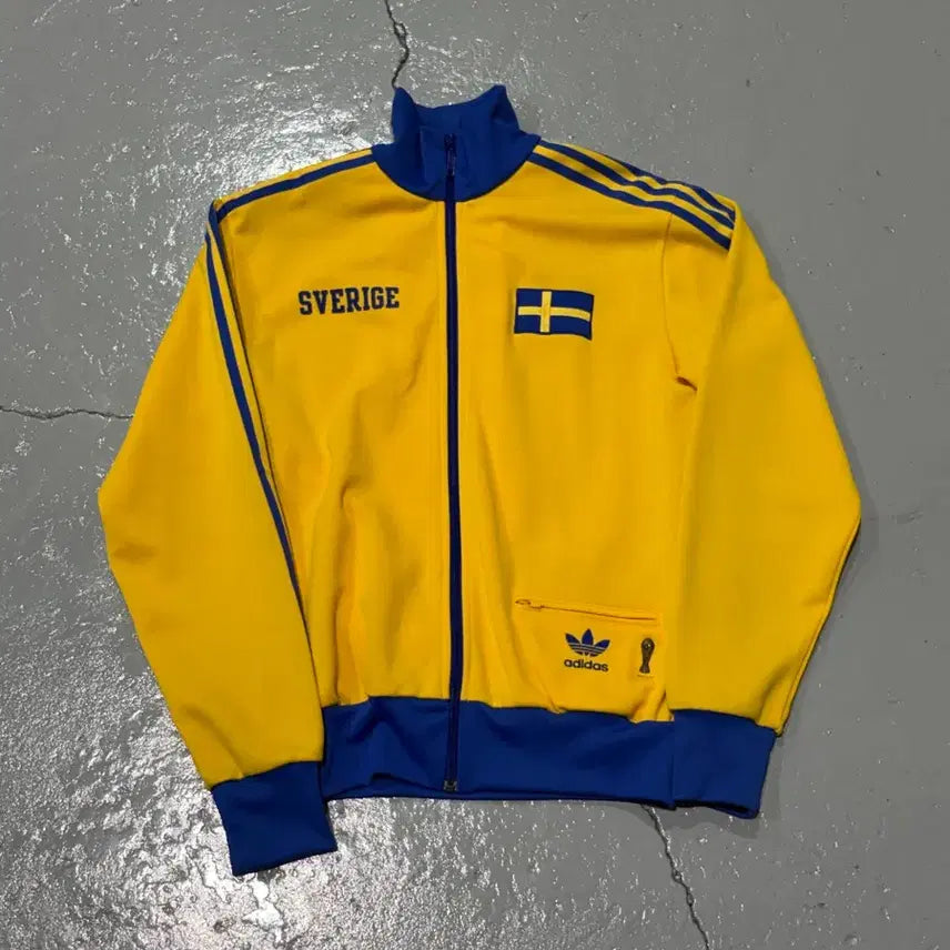 [BUNJANG] Adidas Old School Sweden FIFA Track Top Jersey Jacket / 아디다스(adidas) 올드 스쿨 스웨덴 FIFA 트랙탑 져지 자켓