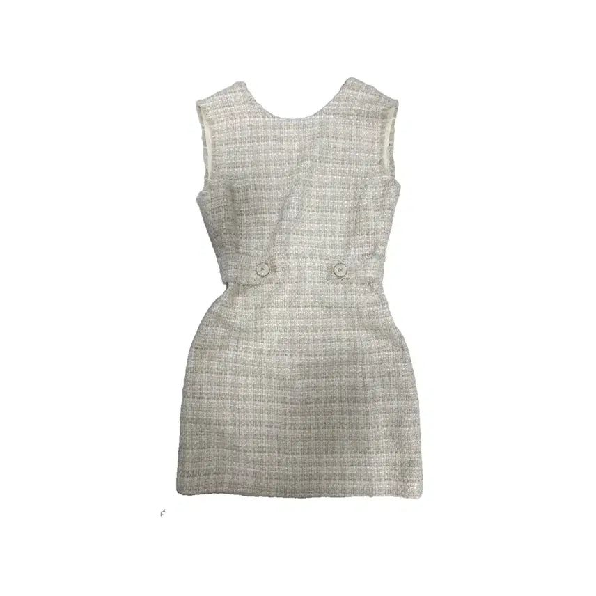 [BUNJANG] Miel Ivory Tweed Dress / 미엘르 아이보리 트위드 원피스