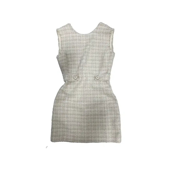 [BUNJANG] Miel Ivory Tweed Dress / 미엘르 아이보리 트위드 원피스
