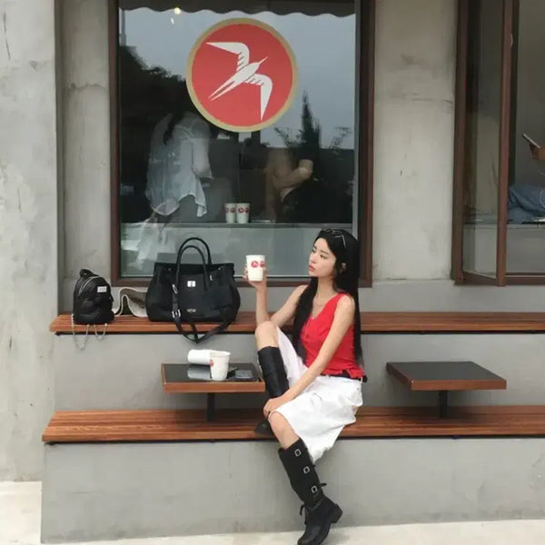 [BUNJANG] Sleeveless Lace Tank Top / (새상품)모모 펀칭 레이스 나시