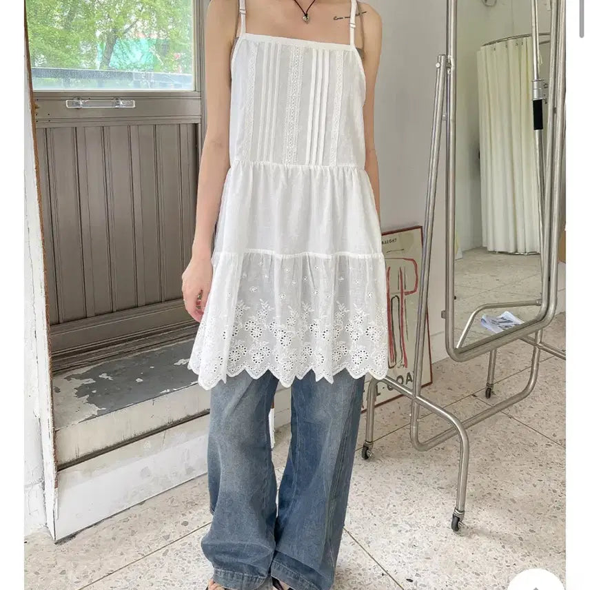 [BUNJANG] Dangdang Girl Lace Layered Ruffle Dress / 새상품 당당걸 레이스 레이어드 캉캉 원피스