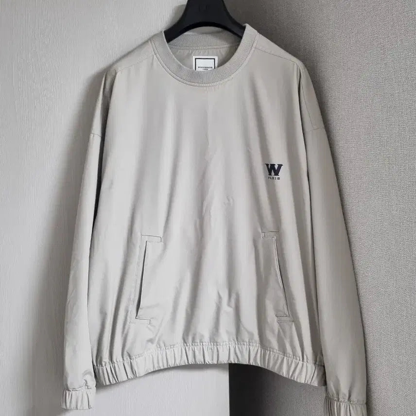 [BUNJANG] Wooyoungmi Nylon Back Logo Sweatshirt / 우영미 나일론 백로고 맨투맨