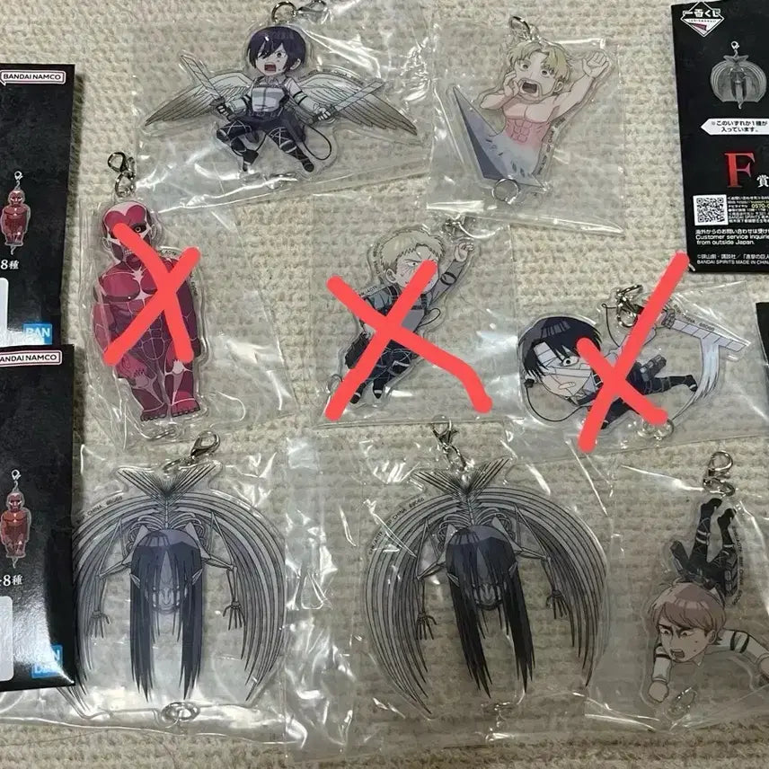 [BUNJANG] Attack on Titan F Prize Acrylic Charm / 개별구매가능) 진격의거인 F상 아크릴 참