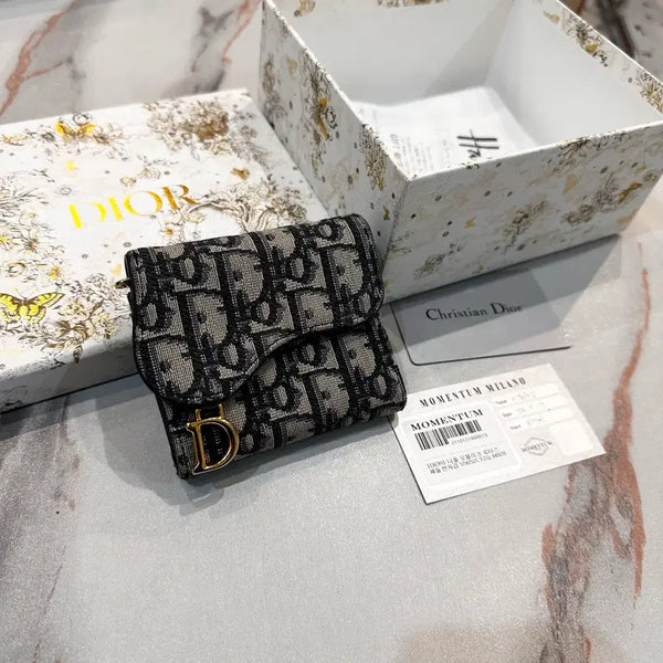 [BUNJANG] Dior Oblique Lotus Wallet Full Set / 디올 오블리크 로투스 반지갑 풀구성