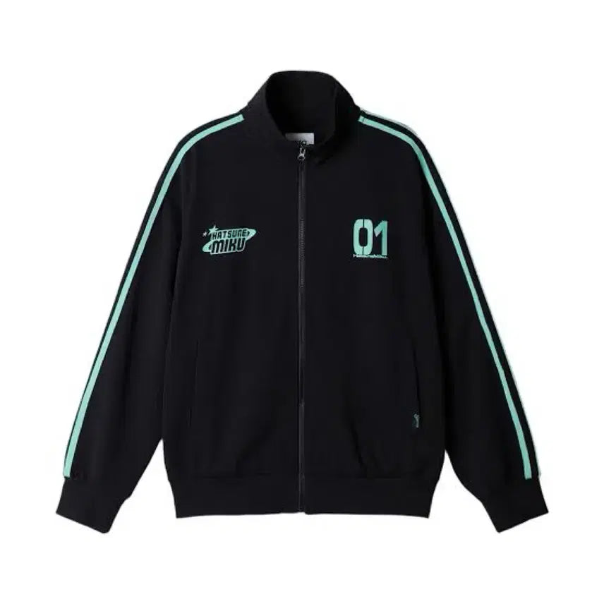 [BUNJANG] Hatsune Miku SPAO Collaboration Track Jacket Black M / 하츠네 미쿠 스파오 콜라보 트랙 재킷 블랙 M
