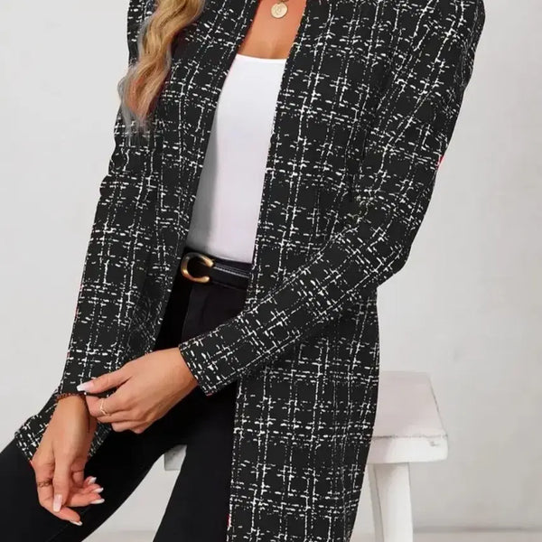 [BUNJANG] Black White Check Tweed Jacket / 블랙 화이트 체크 트위드 자켓
