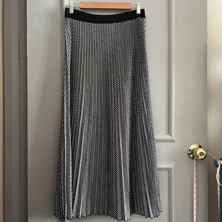 [BUNJANG] Maje Pleated Gingham Check Long Skirt Size 1 / 마쥬 플리츠 스커트 1사이즈