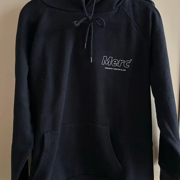 [BUNJANG] Accover Black Logo Hoodie M / 어커버 후드티 M