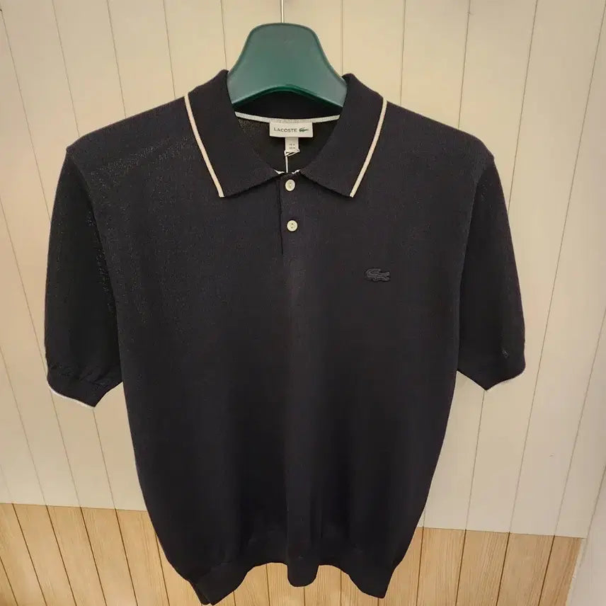 [BUNJANG] Lacoste Men's Tipping Paper Short Sleeve Sweater Polo Shirt / (새상품) 라코스테 남성 팁핑 페이퍼 반팔 스웨터 폴로 (카라티)