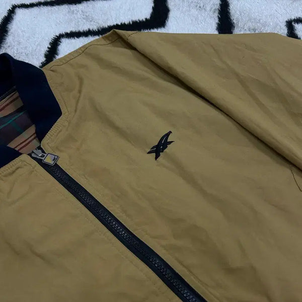[BUNJANG] ASICS 90s Old School Poly Check Reversible Blouson / [L]아식스 90s 올드스쿨 폴리 재질 체크 양면 블루종