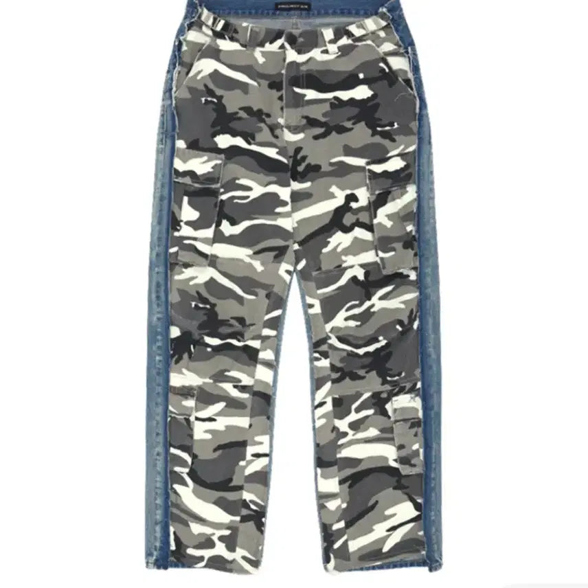 [BUNJANG] Project G/R Camo Hybrid Denim Pants Grey / (3)프로젝트 G/R 카모 하이브리드 데님 팬츠 그레이
