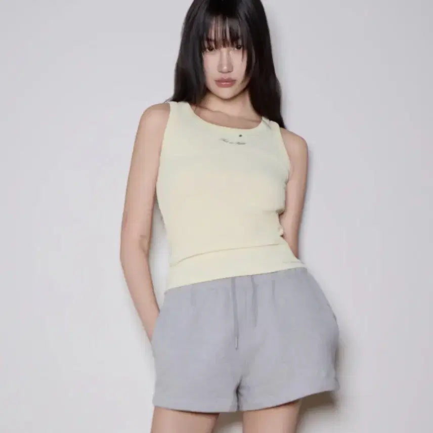 [BUNJANG] Thisisneverthat Ribbed Sleeveless Top Butter / 새상품)디스이즈파인 리브드 슬리브리스 탑 버터