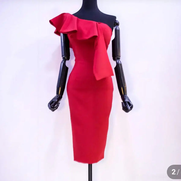 [BUNJANG] Off-Shoulder Asymmetrical See-Through Club Dress / 섹시홀복 언발란스 오프숄더 시스루 클럽복장