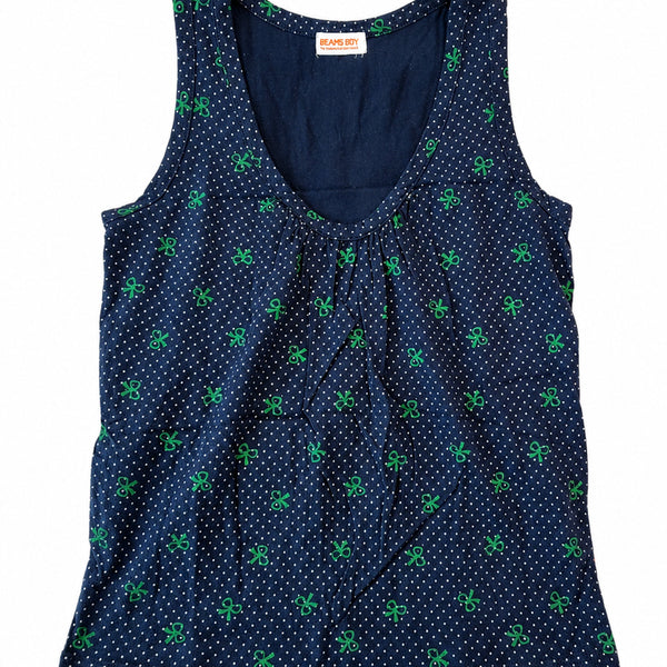[BUNJANG] BEAMS BOY Polka Dot Sleeveless Top Navy / (금할인)BEAMS BOY 도트 민소매 탑