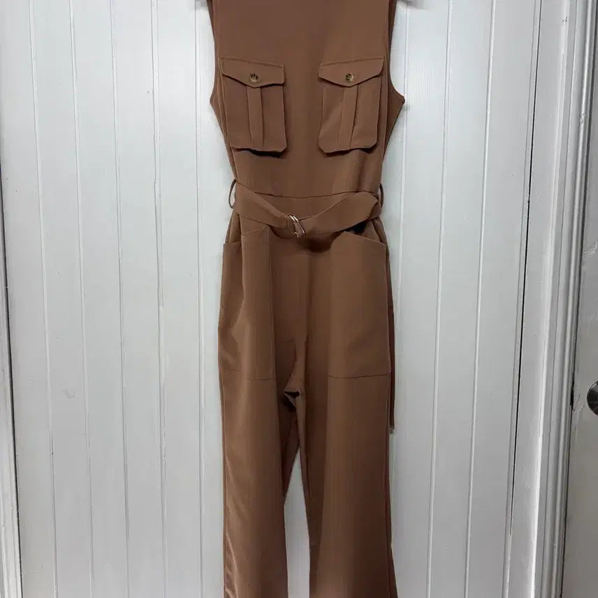 [BUNJANG] ASOS Brown Pocket Belt Jumpsuit - Size 34 (Recommended for 44-Slim 55) / asos아소스 브라운 포켓 벨트 점프수트 여성34(44-마른55)자