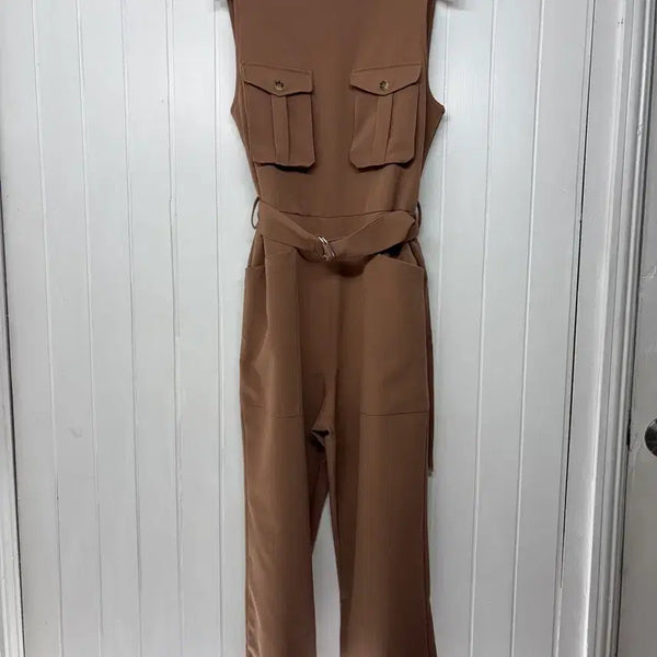 [BUNJANG] ASOS Brown Pocket Belt Jumpsuit - Size 34 (Recommended for 44-Slim 55) / asos아소스 브라운 포켓 벨트 점프수트 여성34(44-마른55)자