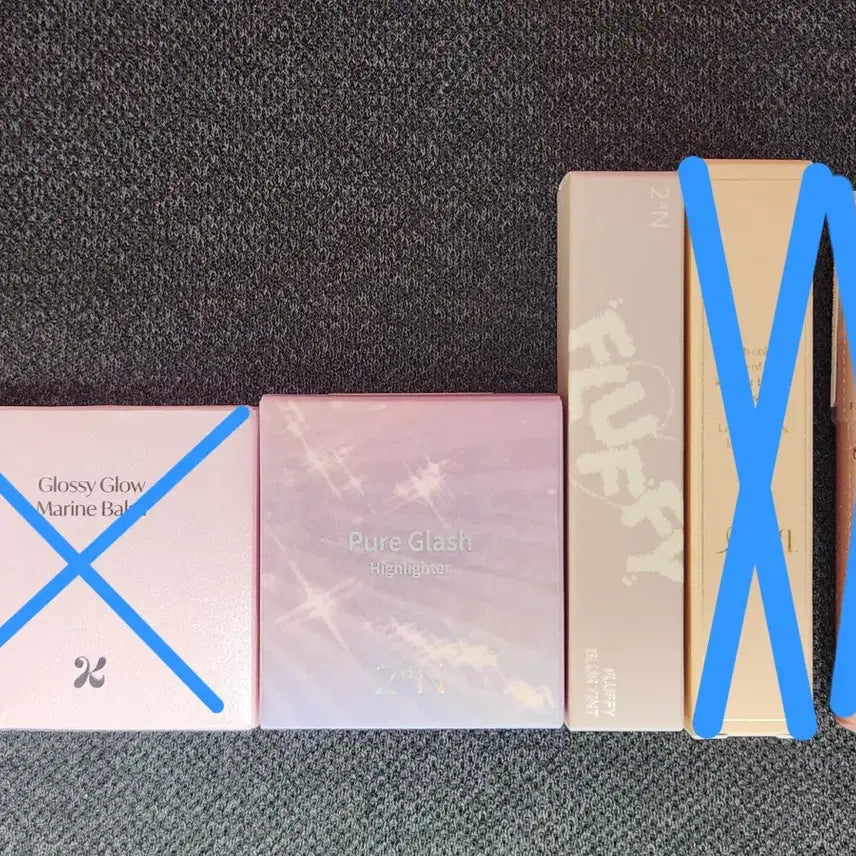 [BUNJANG] Two.A.N Pure Glassy Highlighter YL01 Lemongrass & Fluffy Blur Tint 03 Baby Pink Set / [미사용] 여름쿨 색조,투에이엔 하이라이터, 틴트