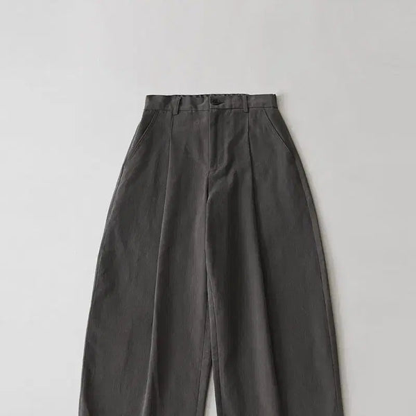 [BUNJANG] Perenne x Entrance Curved Pants Herringbone Grey Size 1 / 퍼렌 x 엔트런스 커브드 팬츠 헤링본 그레이 1사이즈