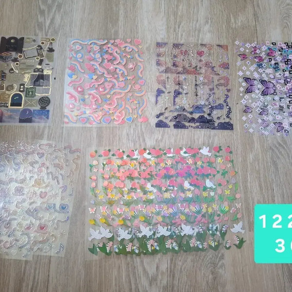 [BUNJANG] D-Dacoo, Pol-Coo Sticker Set (16 Sheets) / 다꾸 폴꾸 다이소 스티커 16장