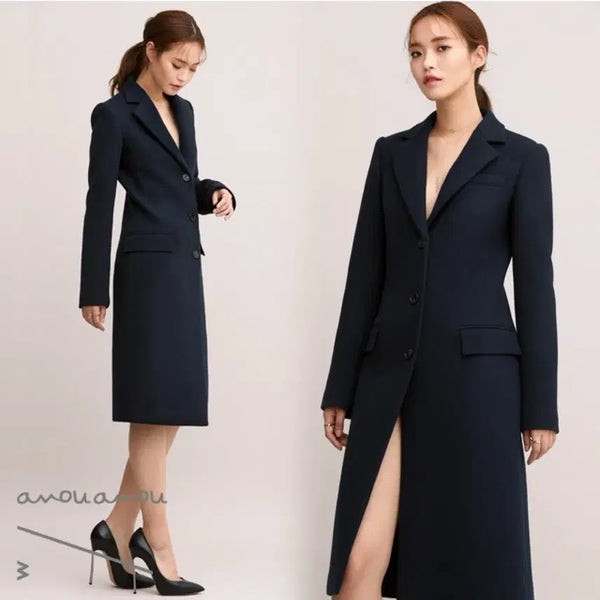 [BUNJANG] AVOUAVOU Manish Tailored Coat Navy / AVOUAVOU 아보아보 매니쉬 테일러드 코트 네이비 55