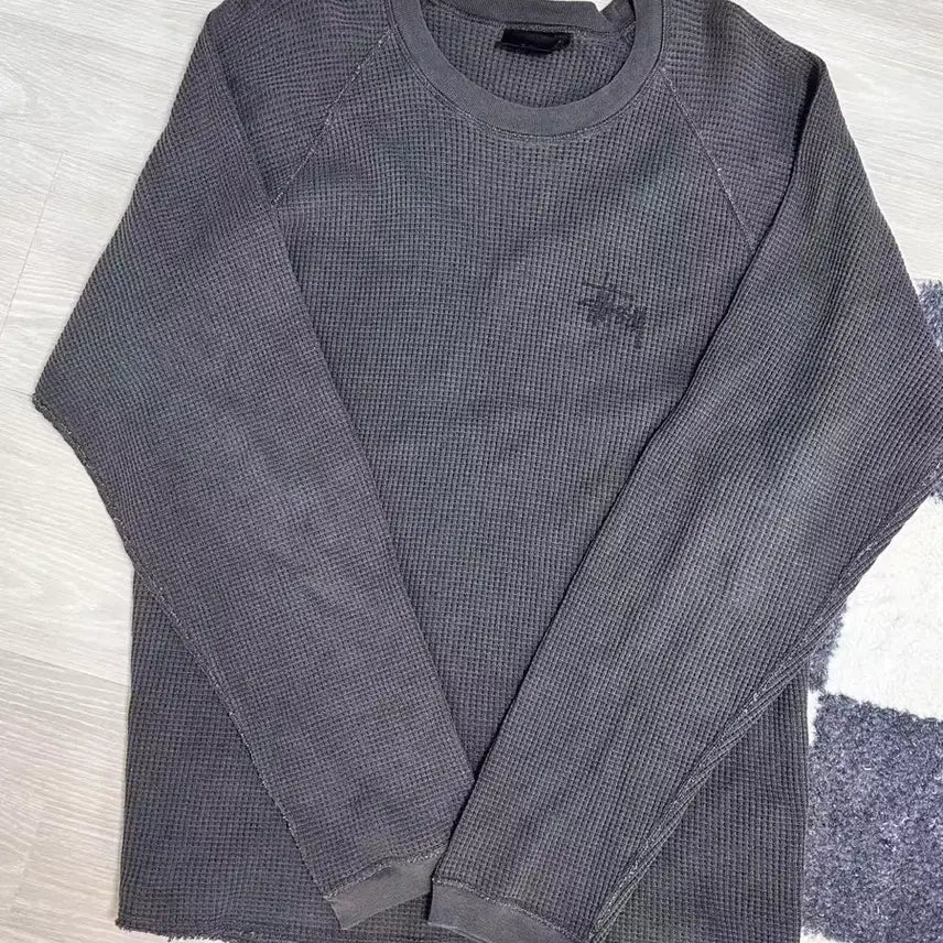 [BUNJANG] Stussy Raglan Thermal Long Sleeve Crew Washed Black XL / XL Stussy  스투시 래글런 써멀 롱슬리브 크루 워시드