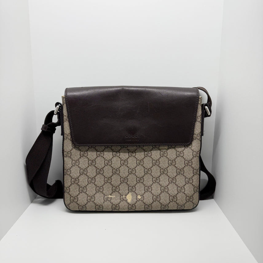 [BUNJANG] Gucci GG Supreme Canvas Eden Messenger Crossbody Bag / [구찌] GG 수프림 캔버스 EDEN 메신저 크로스백 406708 / B