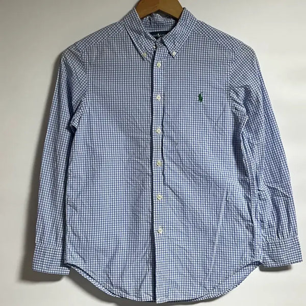 [BUNJANG] Polo Ralph Lauren Green Pony Gingham Check Shirt M / 폴로 랄프로렌 그린포니 깅엄체크 셔츠 남방 M