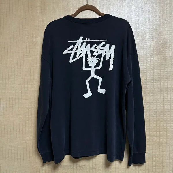 [BUNJANG] Stussy Bootleg Warriorman Long Sleeve T-Shirt (1990s) / 90s 올드 스투시 부틀렉 워리어맨 롱슬리브