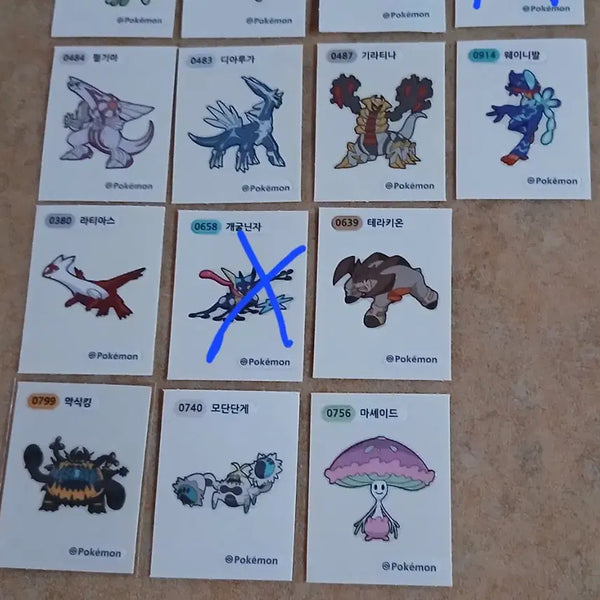 [BUNJANG] Pokemon Sticker Pack / 포켓몬띠부씰 1개 선택