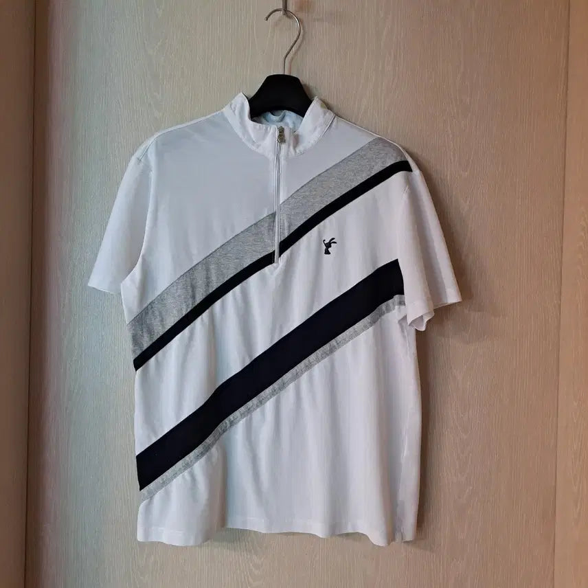 [BUNJANG] JDX Golf White Stripe Short-Sleeve T-Shirt / JDX.  화이트 스트라이프 반팔 티셔츠
