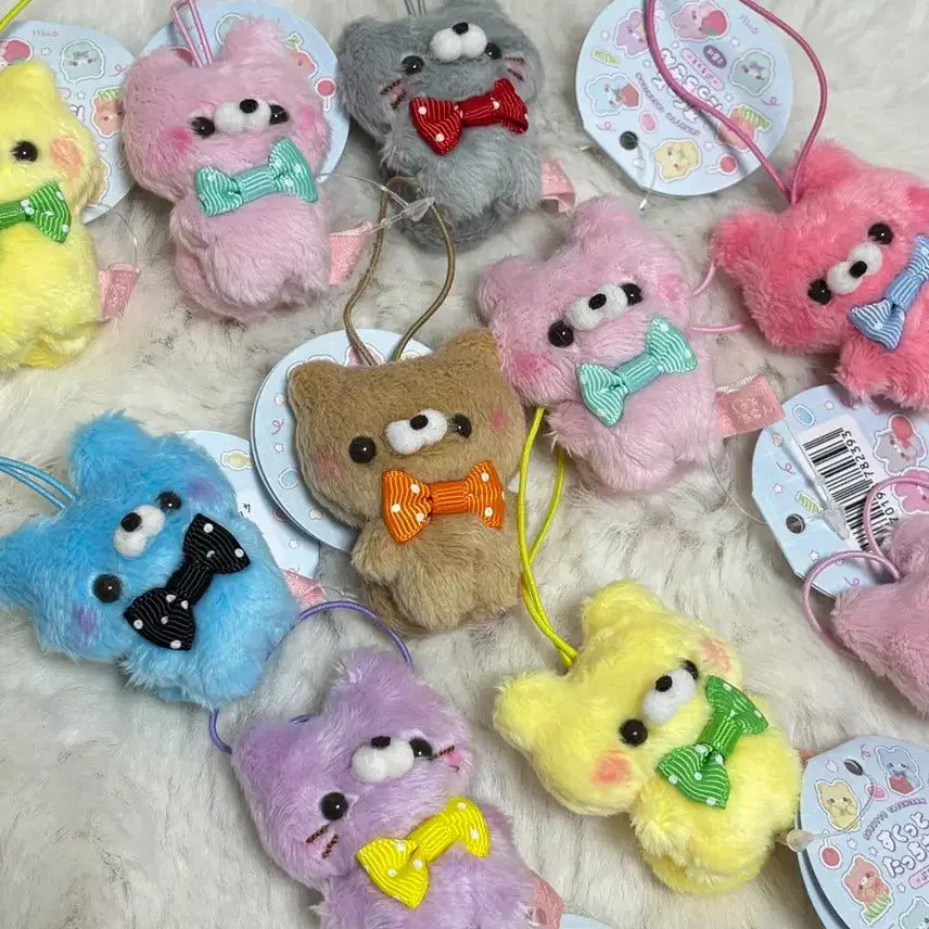 [BUNJANG] Sukkuto Touchi-san Mini Keyring Plush Dolls (Set of 7) / (새상품) 스쿳토탓치상 미니 키링 인형 7종 모음 + 덤