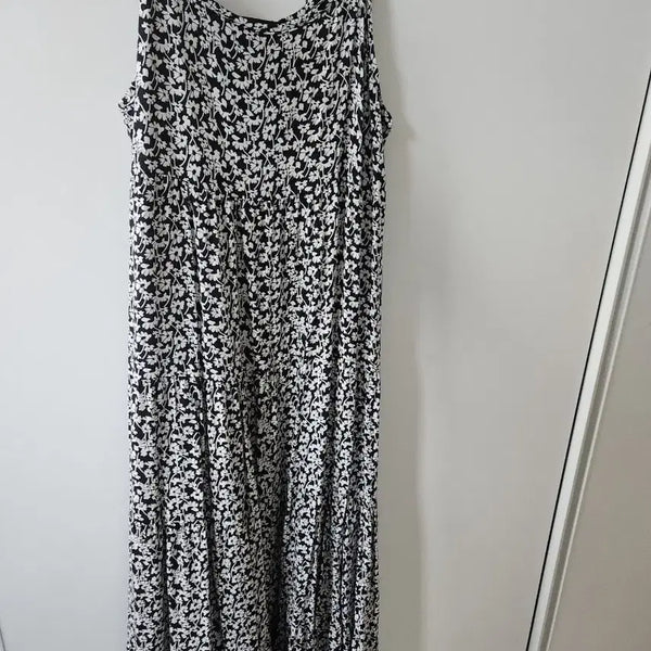 [BUNJANG] GGPX Layered Flower Long Dress / GGPX 레이어드 플라워 롱원피스