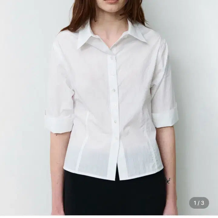 [BUNJANG] Dew 3/4 Sleeve Summer Shirt / 레터 7부 여름 셔츠 Dew 3/4 sleeve shirt
