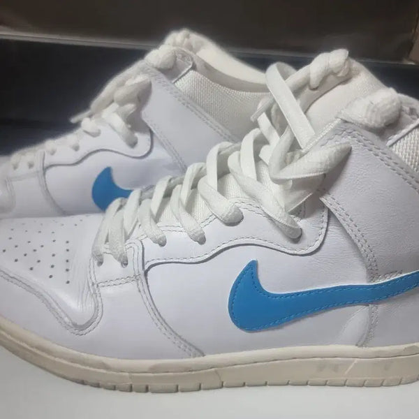 [BUNJANG] Nike Dunk High White Blue Sneakers / 나이키 덩크 하이 흰파 운동화