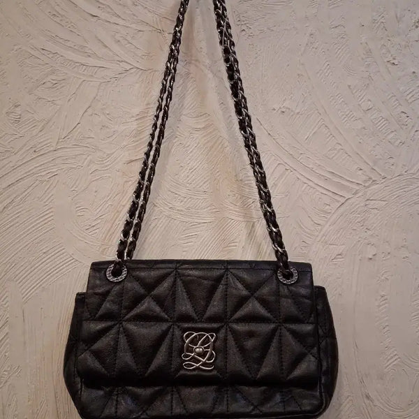 [BUNJANG] Louis Quatorze Quilted Chain Shoulder Bag Black / 루이까또즈 퀼팅 체인 숄더백 블랙