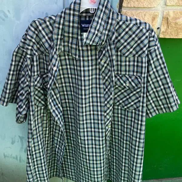 [BUNJANG] Wrangler Checked Western Shirt / 랭글러 체크 웨스턴 남방