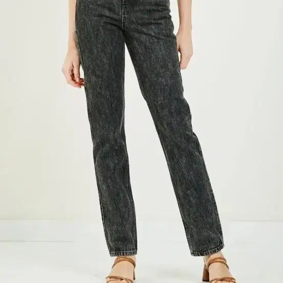 [BUNJANG] Ganni Phantom Washing High-Waist Straight Denim Jeans / 가니(Ganni)팬텀 워싱 데님 하이웨이스트진 27