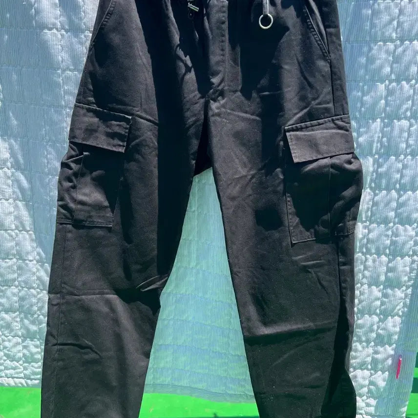 [BUNJANG] Flare Black Cargo Jogger Pants Size 2 / Flare 블랙 카고 조거팬츠 허리밴딩 2사이즈 팝니다.