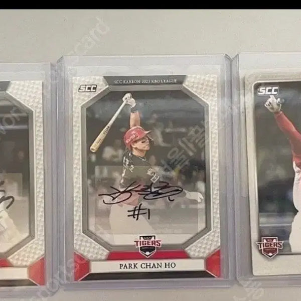 [BUNJANG] KBO Kia Tigers Na Sung-bum, Park Chan-ho, Lee Beom-ho Autographed Cards / 기아타이거즈 나성범 박찬호 이범호 친필사인 카드