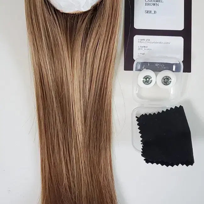 [BUNJANG] MSD Macullin Wig & 14mm Minimal Blue Eyes Set / msd 맥컬린 가발, 14mm 미니멀 블루 안구 일괄 판매