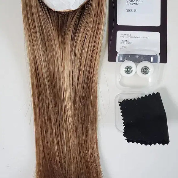 [BUNJANG] MSD Macullin Wig & 14mm Minimal Blue Eyes Set / msd 맥컬린 가발, 14mm 미니멀 블루 안구 일괄 판매