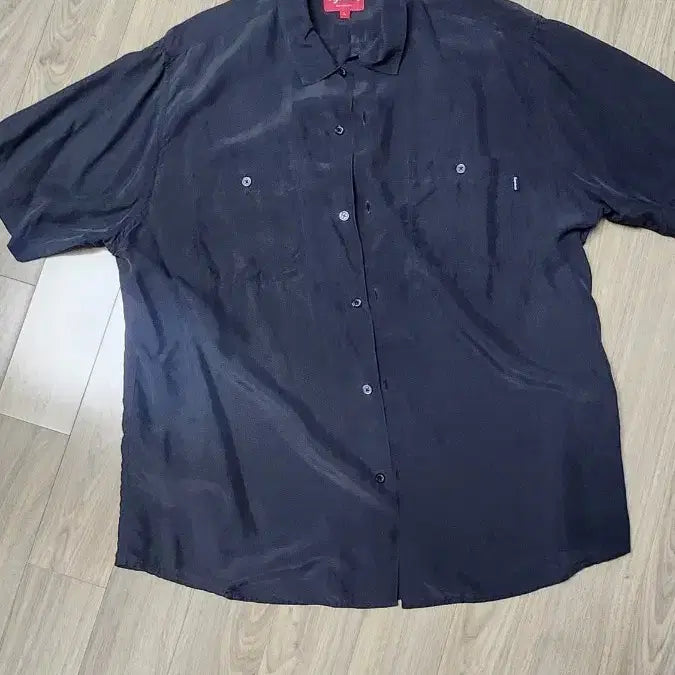 [BUNJANG] Supreme Short Sleeve Silk Shirt Black / 슈프림 반팔 실크 셔츠 블랙