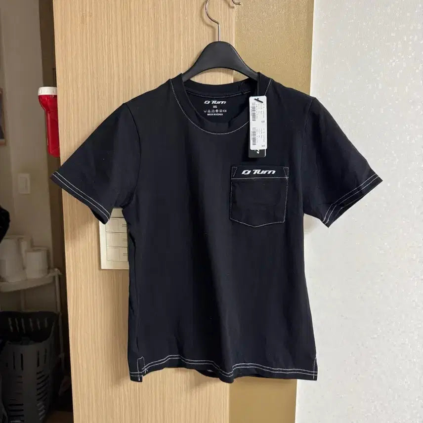 [BUNJANG] Korean Made 100% Cotton T-Shirt - White Stitch Detail / (made in Korea)쫀쫀 면티셔츠(여성44,아동착용가능)