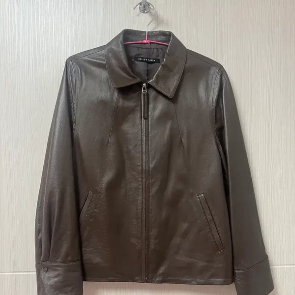 [BUNJANG] Helen Karan Lambskin Leather Brown Rider Jacket Size 55 / 헬렌카렌 양가죽 브라운 라이더자켓 55