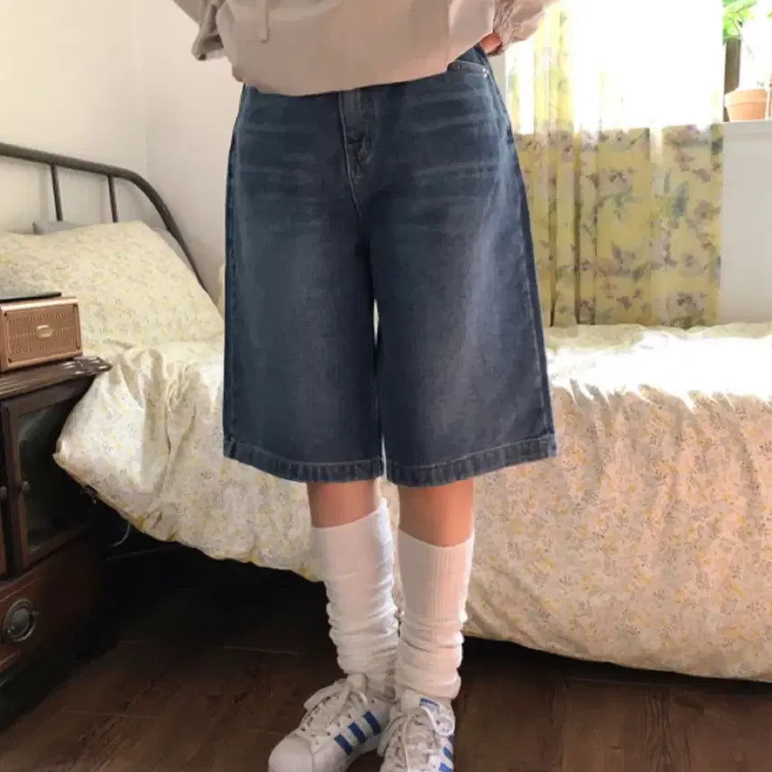 [BUNJANG] Half Denim Pants / 니지 하프 데님 팬츠