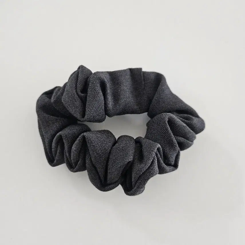 [BUNJANG] Mini Cotton Scrunchie Hair Tie - Black / (새상품) 미니 코튼 블랙 스크런치 곱창밴드