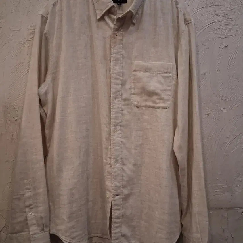 [BUNJANG] Club Monaco Long Sleeve Shirt Beige / 클럽모나코  긴팔 셔츠 베이지