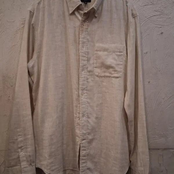 [BUNJANG] Club Monaco Long Sleeve Shirt Beige / 클럽모나코  긴팔 셔츠 베이지