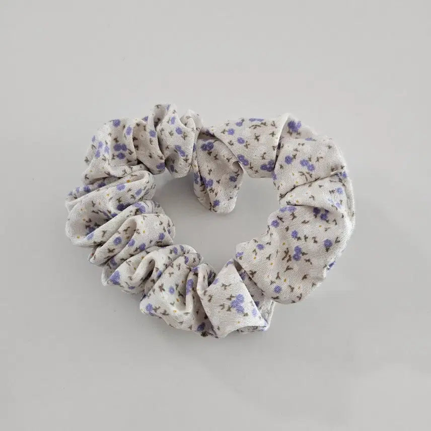 [BUNJANG] Mini Purple Flower Scrunchie / (새상품) 미니 보라꽃 곱창밴드 스크런치